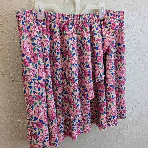 Plus Floral Ruffle Wrap Skirt - Picture 2 of 3